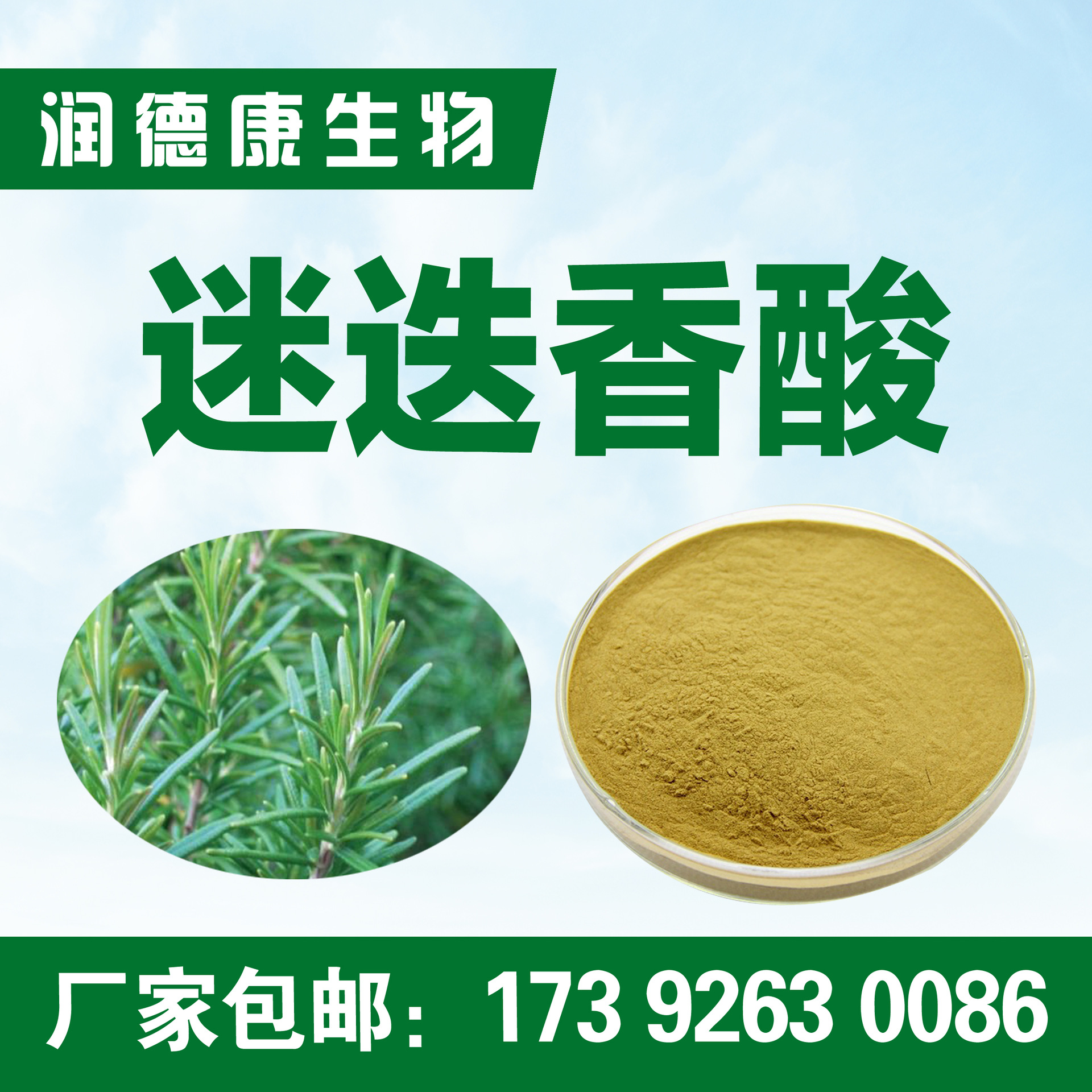 迷迭香酸5% 迷迭香提取物 全水溶 迷迭香酸鼠尾草酸 现货