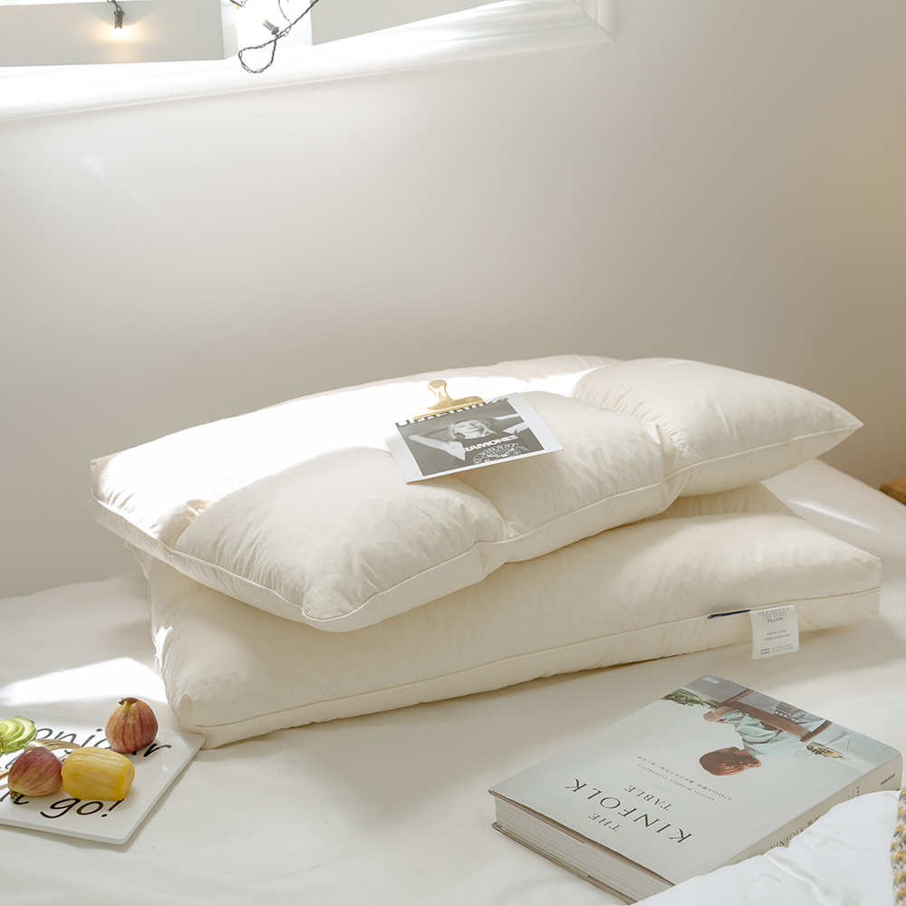 木棉乳胶颗粒枕全棉颈椎呵护枕橡胶记忆睡眠枕头纯棉透气枕芯批发