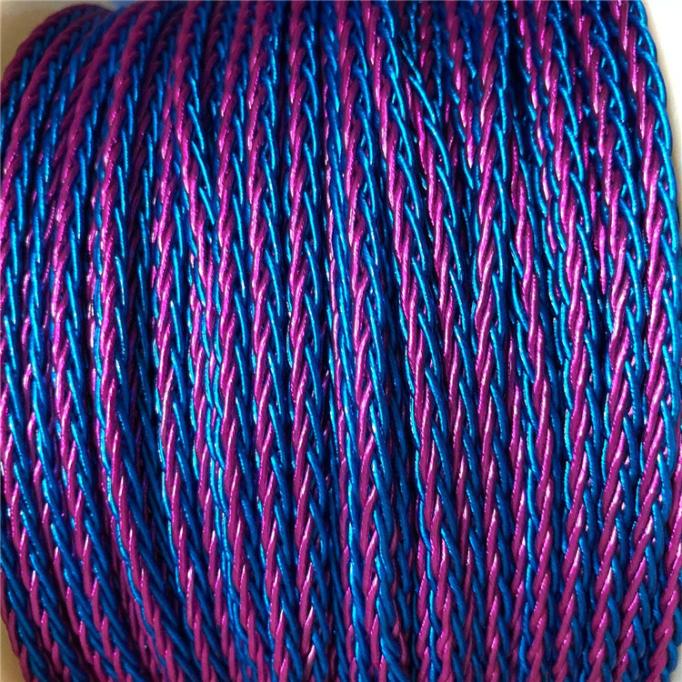 单晶铜 蓝紫编织线材 8股编织152芯 7n纯单晶铜 8股 铜镀银线材