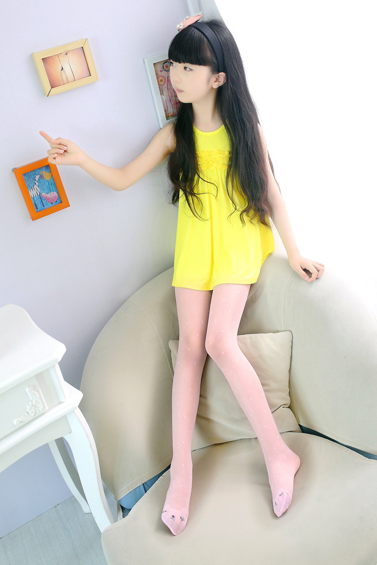 春夏季新款女童脚尖猫防蚊袜小女孩包芯丝超薄丝袜儿童连裤袜