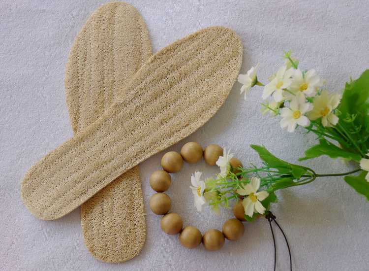 厂家直供销售 原色丝瓜络鞋垫 吸汗鞋垫子 植物纤维鞋垫