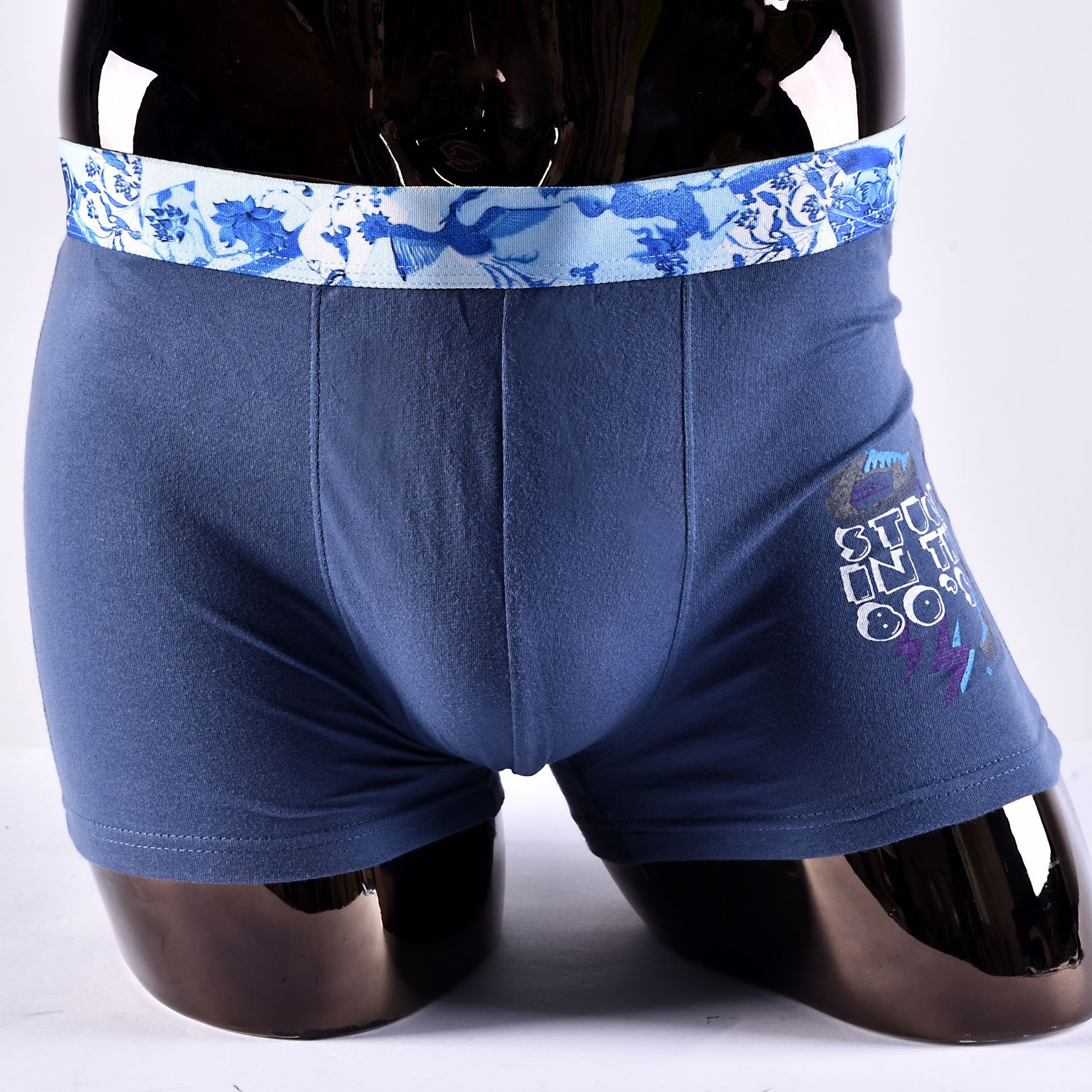 男士内裤棉质u凸设计中腰全棉大码平角裤宽松透气四角裤厂家批发