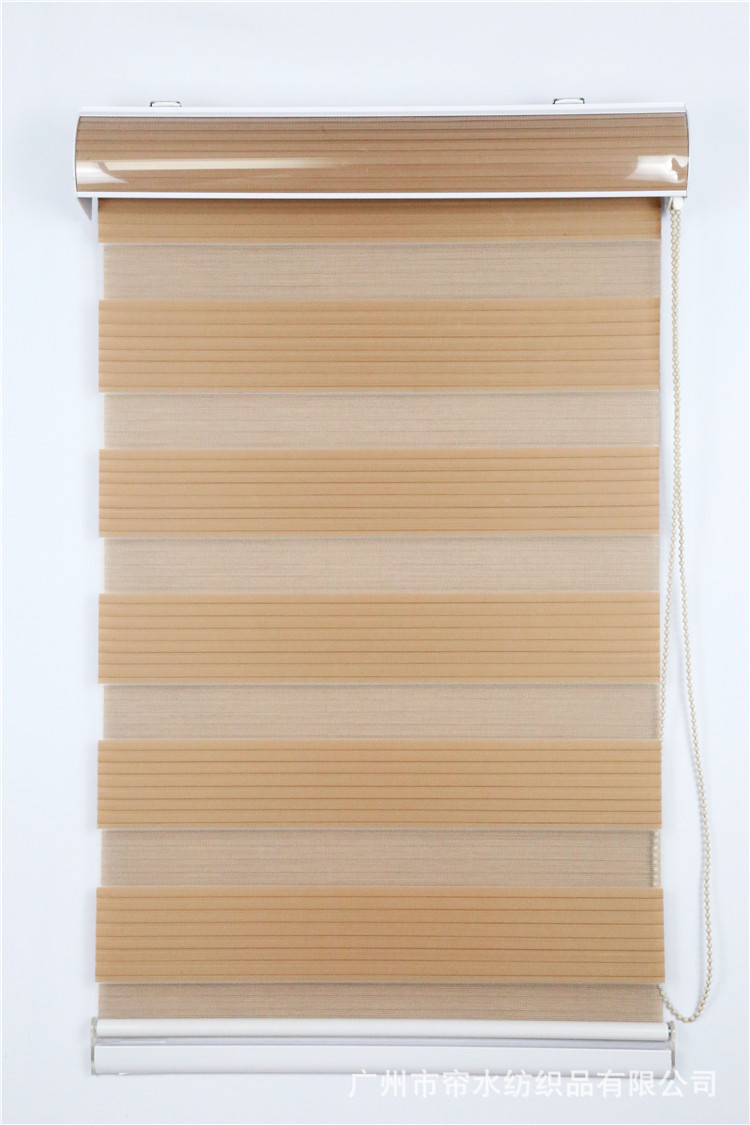 Pleated Double Roller Blind Small Seven-Fold Soft Gauze Curtain Interior Decoration Home Villa Curtain Finished Shading Double-Layer Curtain
