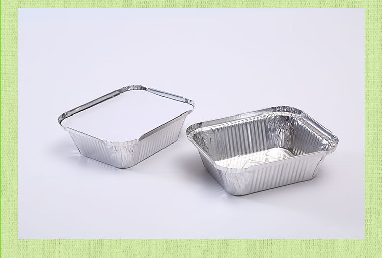 锡纸盒烧烤一次性锡箔纸盒长方形外卖打包餐盒烤箱烤粉丝铝箔纸盒