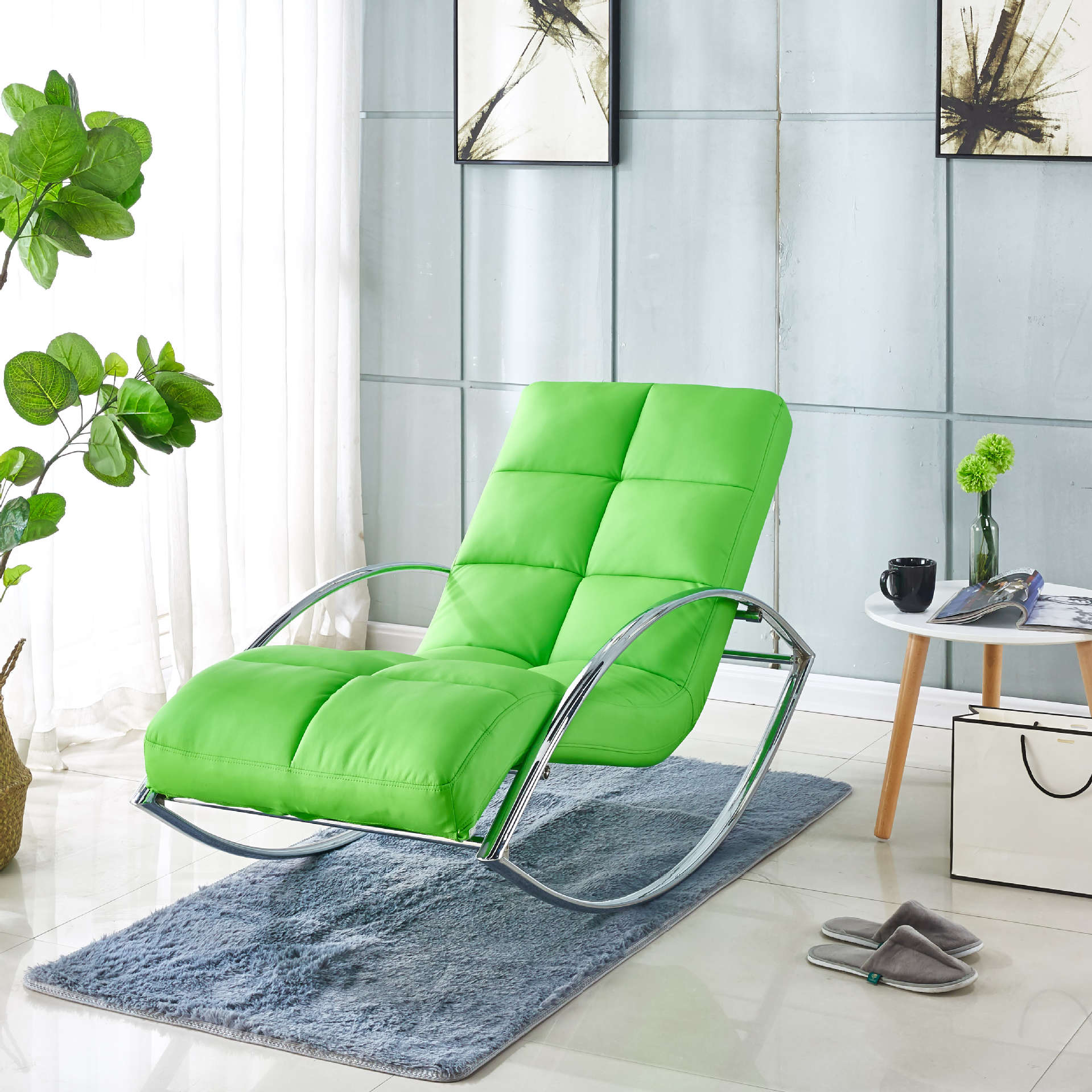 厂家直销懒人沙发躺椅摇椅懒人椅家具腿金属北欧 躺椅懒人摇椅