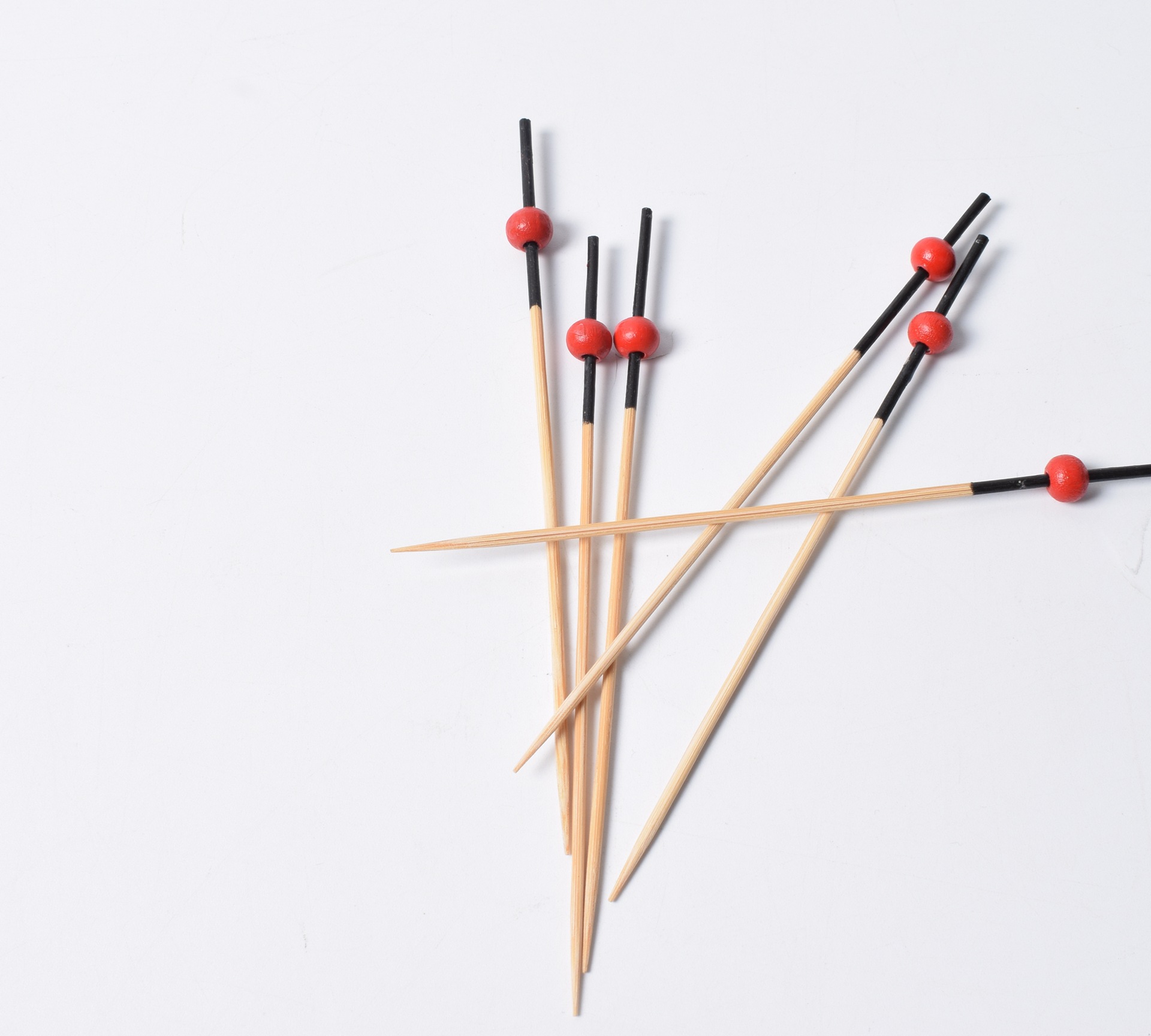 100支/包竹水果签 水果叉艺术鸡尾酒签 牙签创意串签批发