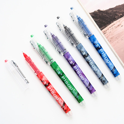 白雪p1500直液式走珠笔速干中性笔彩色笔水笔大容量针管型0.5mm