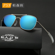 新款偏光墨镜男A285厂家批发全框飞行员太阳镜金属眼镜变色太阳镜