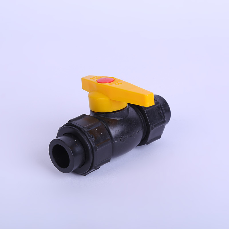 pe球阀系列 pe双活接球阀 现货批发pe全塑 钢芯球阀截止阀阀门