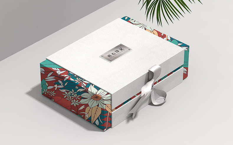 定做茶叶礼盒金属牌logo皮纹高档商务红酒包装书形手工精品盒定制