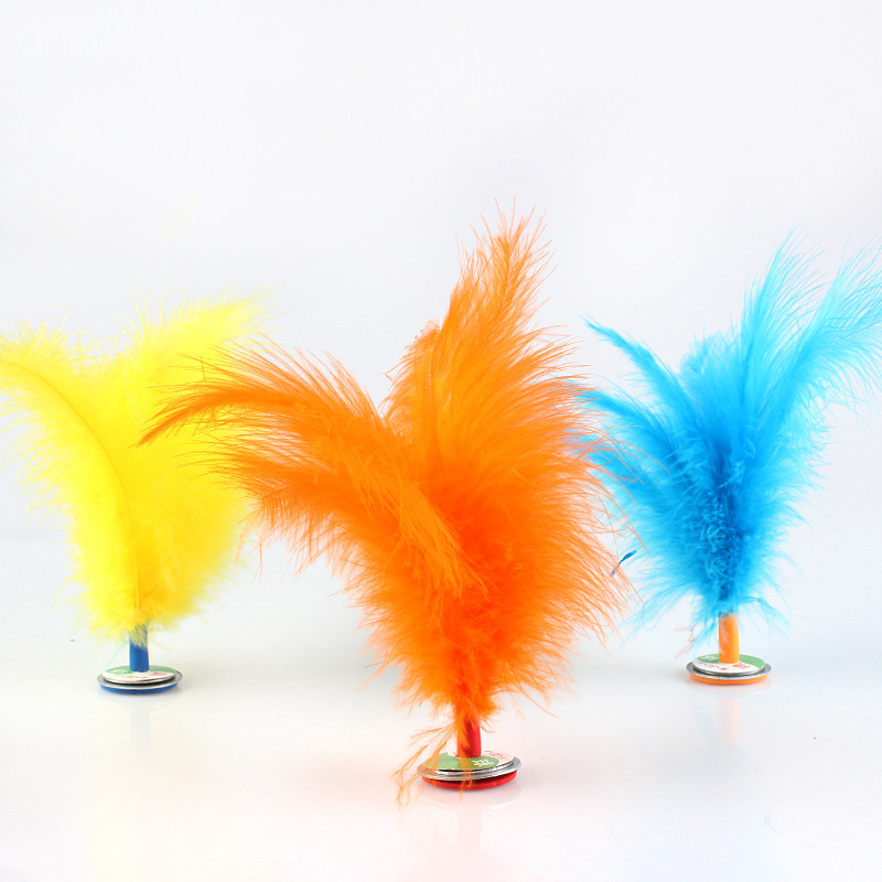 Turkey Feather Shuttlecock Handmade Shuttlecock Handmade Sewing Childhood Playmate Turkey Feather Shuttlecock Toy Wholesale