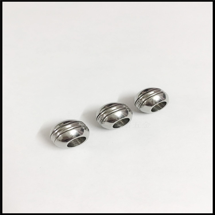 diy饰品配件 不锈钢通孔珠 圆珠子 绳子手链饰品配件 车床散珠