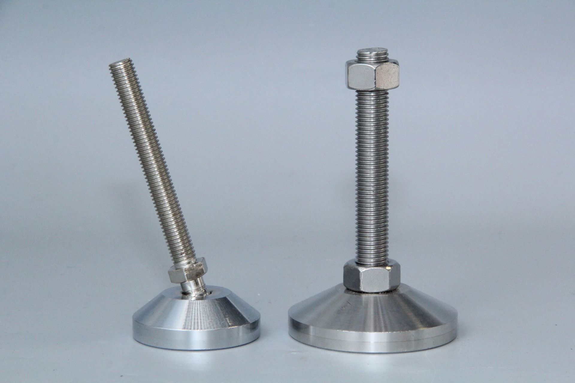 生产金属重型碳钢镀铬脚杯 万向活动支撑蹄脚 带孔金属调节脚