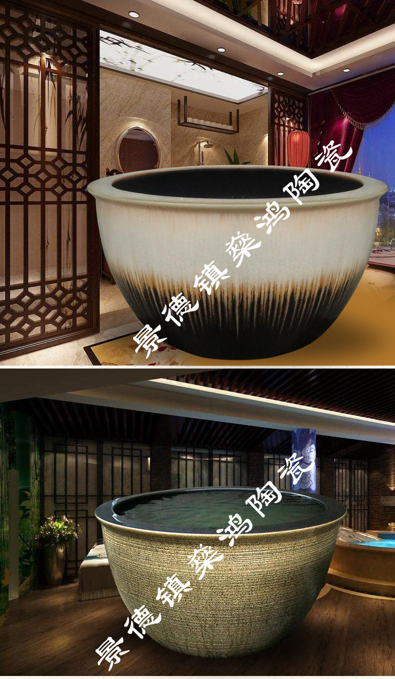 景德镇陶瓷泡澡缸会所泡浴缸温泉酒店沐浴缸洗浴缸1.2米成人浴缸