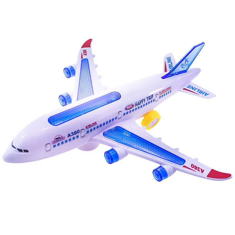 Large Airbus A380 Electric Flash Music Universal Plane Dream Air Bus Aviation Model Toy