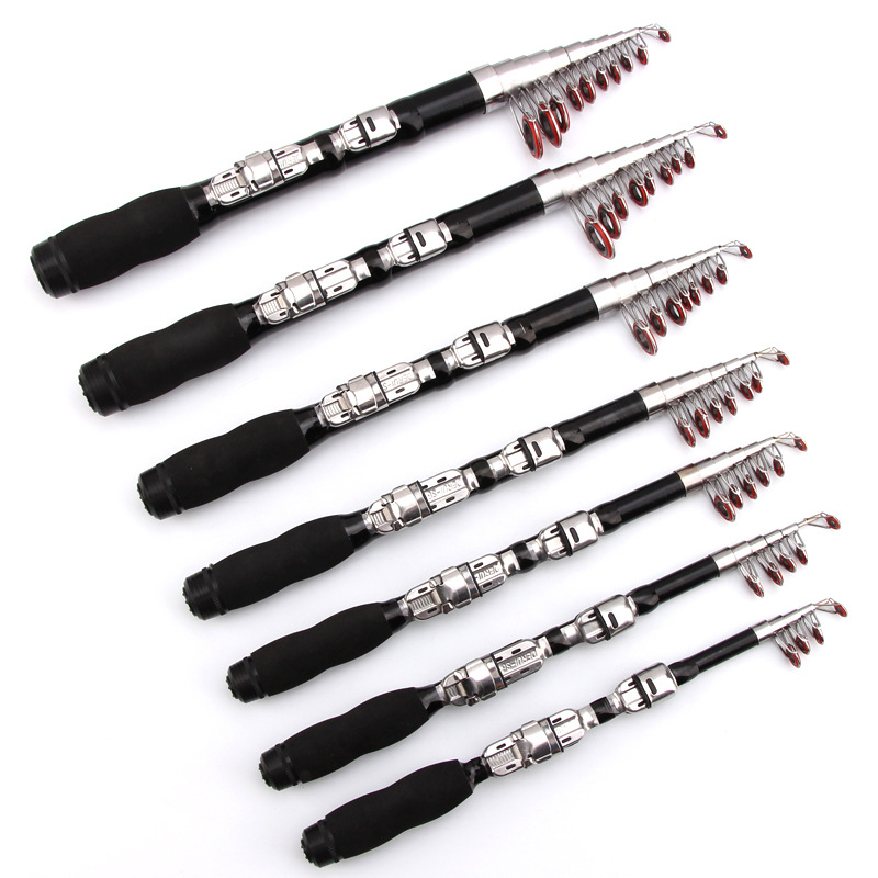 Mini Small Sea Fishing Rod Ultra Short Factory Wholesale 2.3 M 2.1 M Fishing Rod Fishing Gear Casting Rods Pocket Fishing Rod Cross-Border Portable