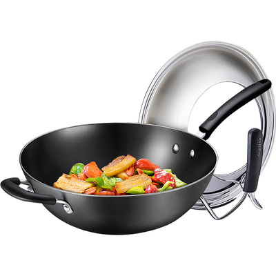 苏泊尔炒锅32cm 无涂层明火电磁炉通用加厚家用炒菜锅ec32lf09