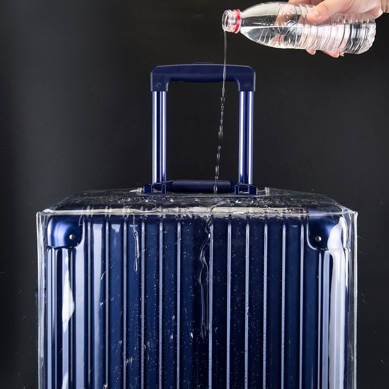 现货批发pvc透明加厚电压无边框大魔术贴防水行李箱保护套防尘罩