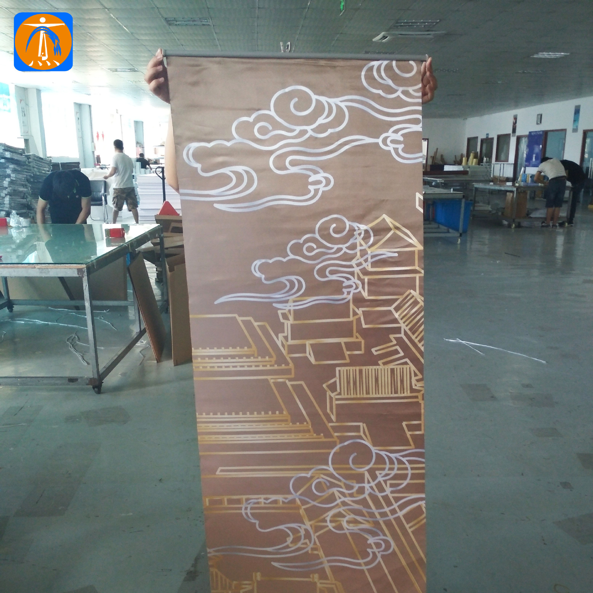 厂家供应 丝光贡缎布橱窗挂画室内宣传海报