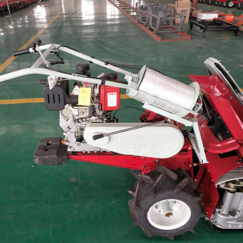 2行自动机械式水稻割捆机 小型水稻收割捆扎机 立式割台割稻机