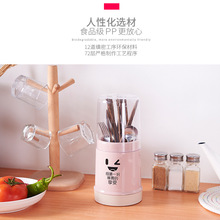 欧式简约沥水筷子筒高档有盖防尘筷子笼家用厨房筷子勺子收纳架