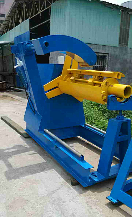 液压带小车自动送料机钢卷钢带自动收放料机带压臂拖臂送料机