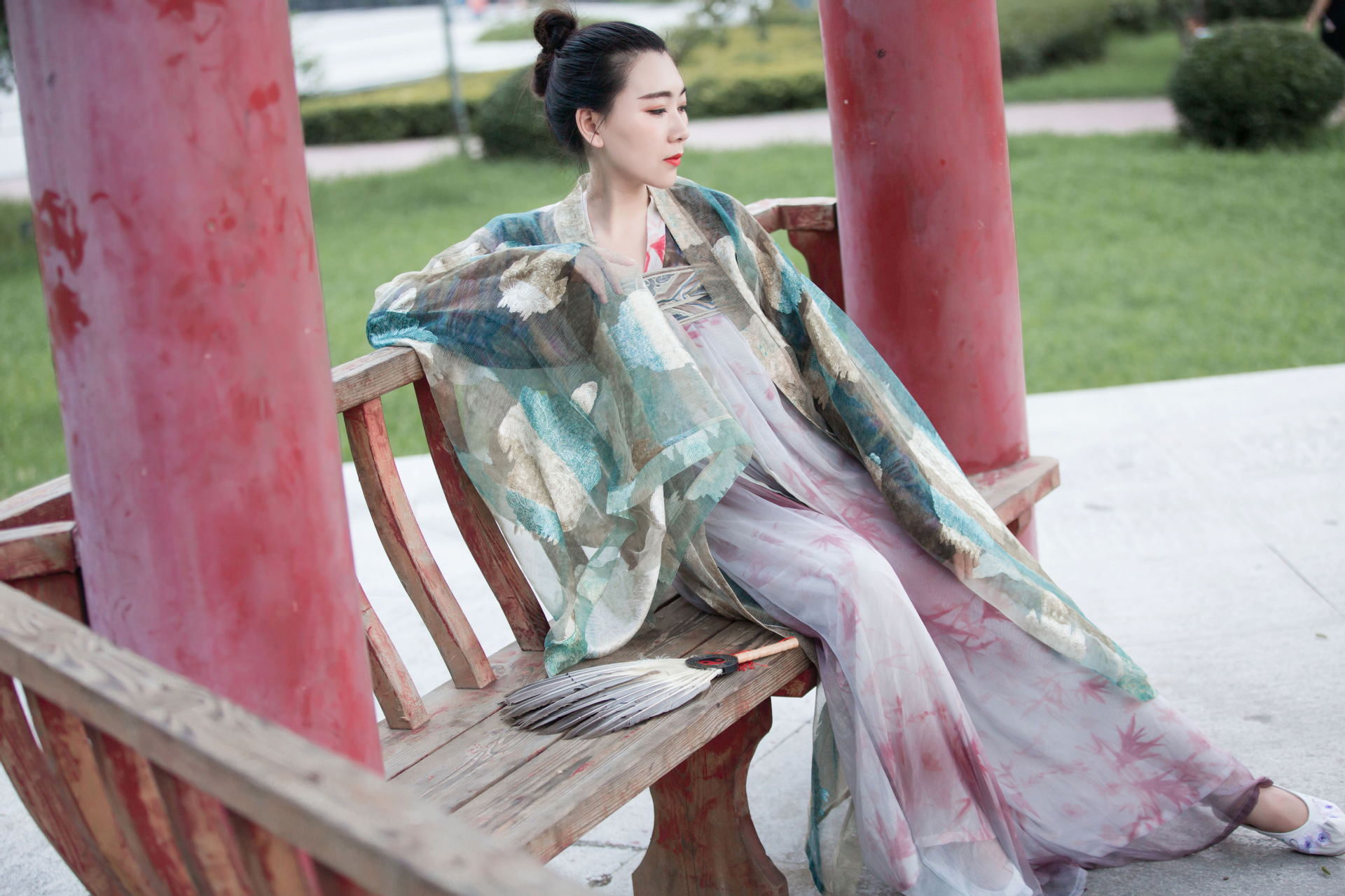 长生殿-司南阁传统对襟齐胸襦裙汉服女 织金大袖衫 春夏款非古装