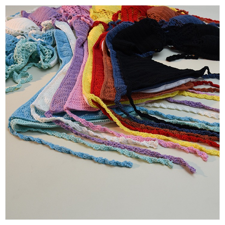 比基尼连体手工毛线泳衣温泉装夜场装沙滩装厂家直销欧美明星同款