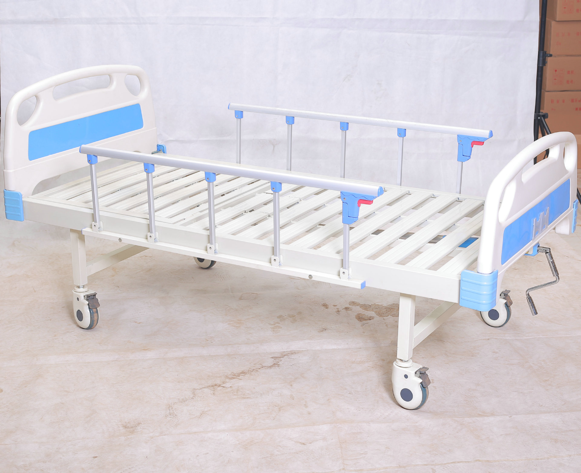 河北厂家定制 abs床头单摇护理床 养老院单摇床输液床 门诊输液床
