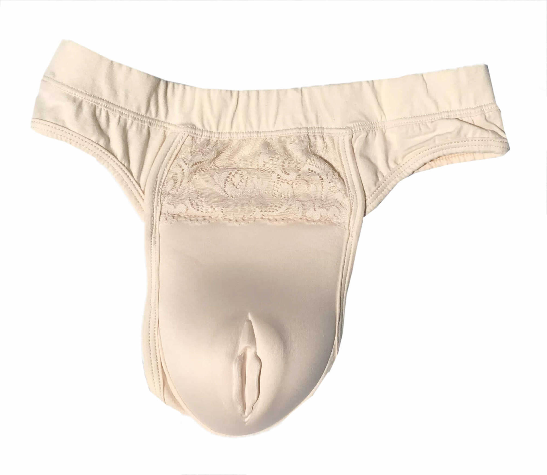 苾美跨境专供伪娘变装内裤 cd变装新款深勾 定形护裆底裤 隐藏jj