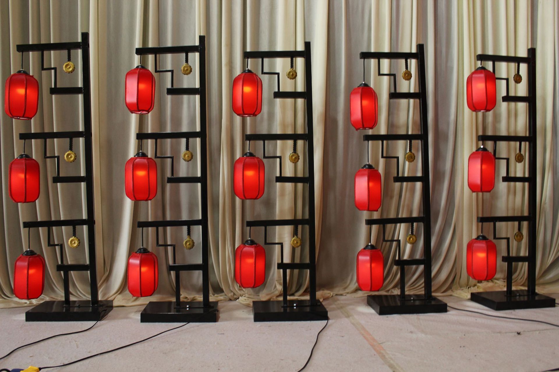 新款中式婚庆道具复古宫廷婚礼路引羊皮灯笼路引中式屏风路引