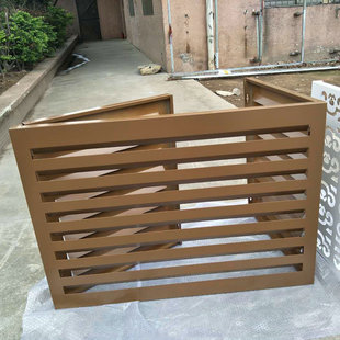 铝合金空调罩厂家定做 室外冲孔百叶折叠铝单板 木纹镂空铝板