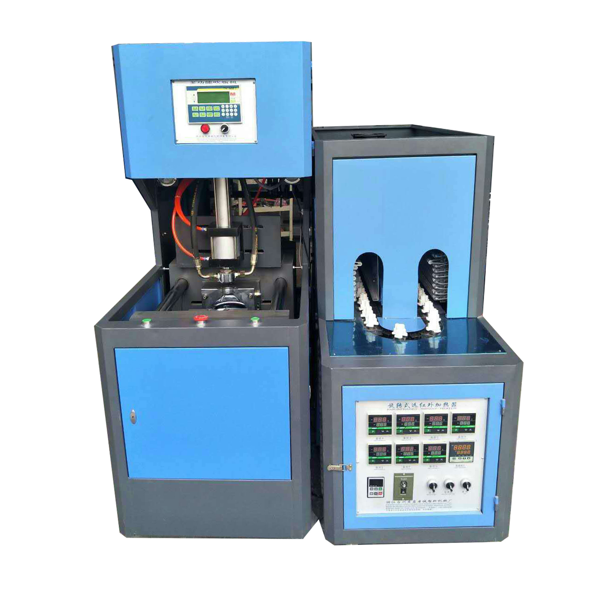 本诚进口配置高效节能一出一10升半自动吹瓶机专业生产厂家