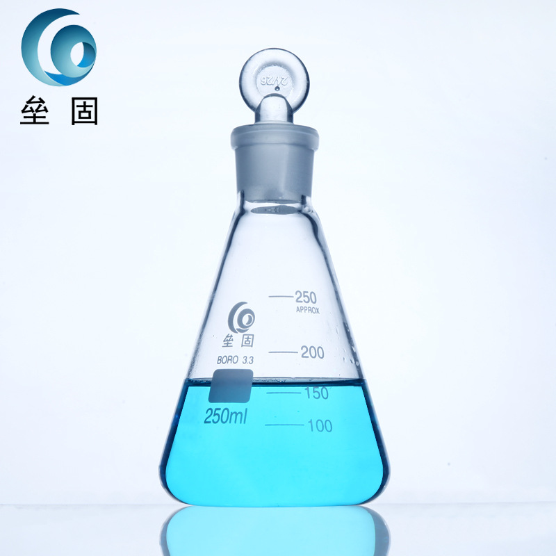 垒固牌 具塞三角烧瓶 lg玻璃三角瓶 磨口锥形瓶 具塞三角瓶