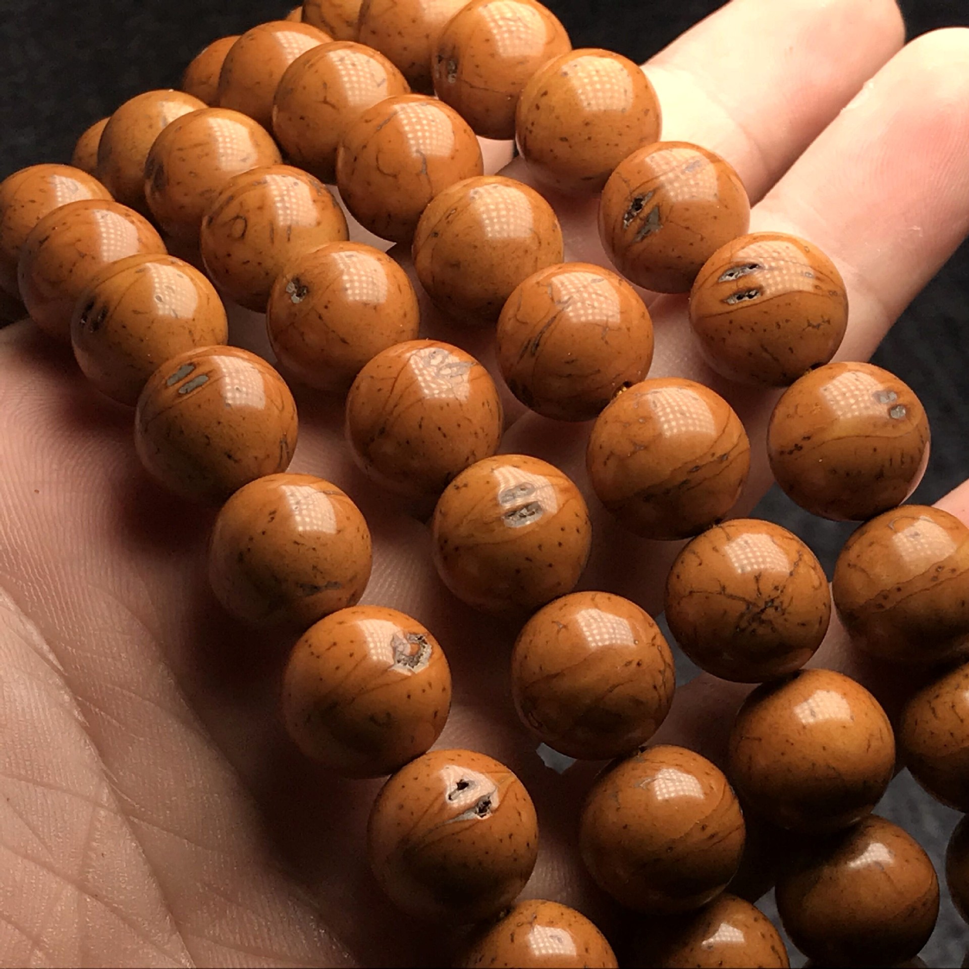 高抛凤眼菩提子108颗光珠佛珠手链 精品尼泊尔小凤眼菩提男女手链