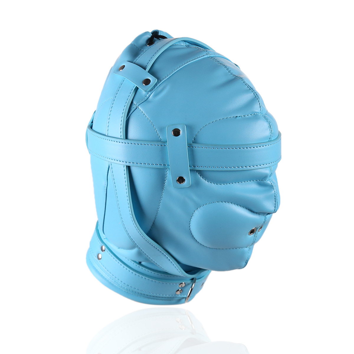 工厂店情趣用品皮革头套全包海棉紧身头套鼻孔女用器具另类玩具