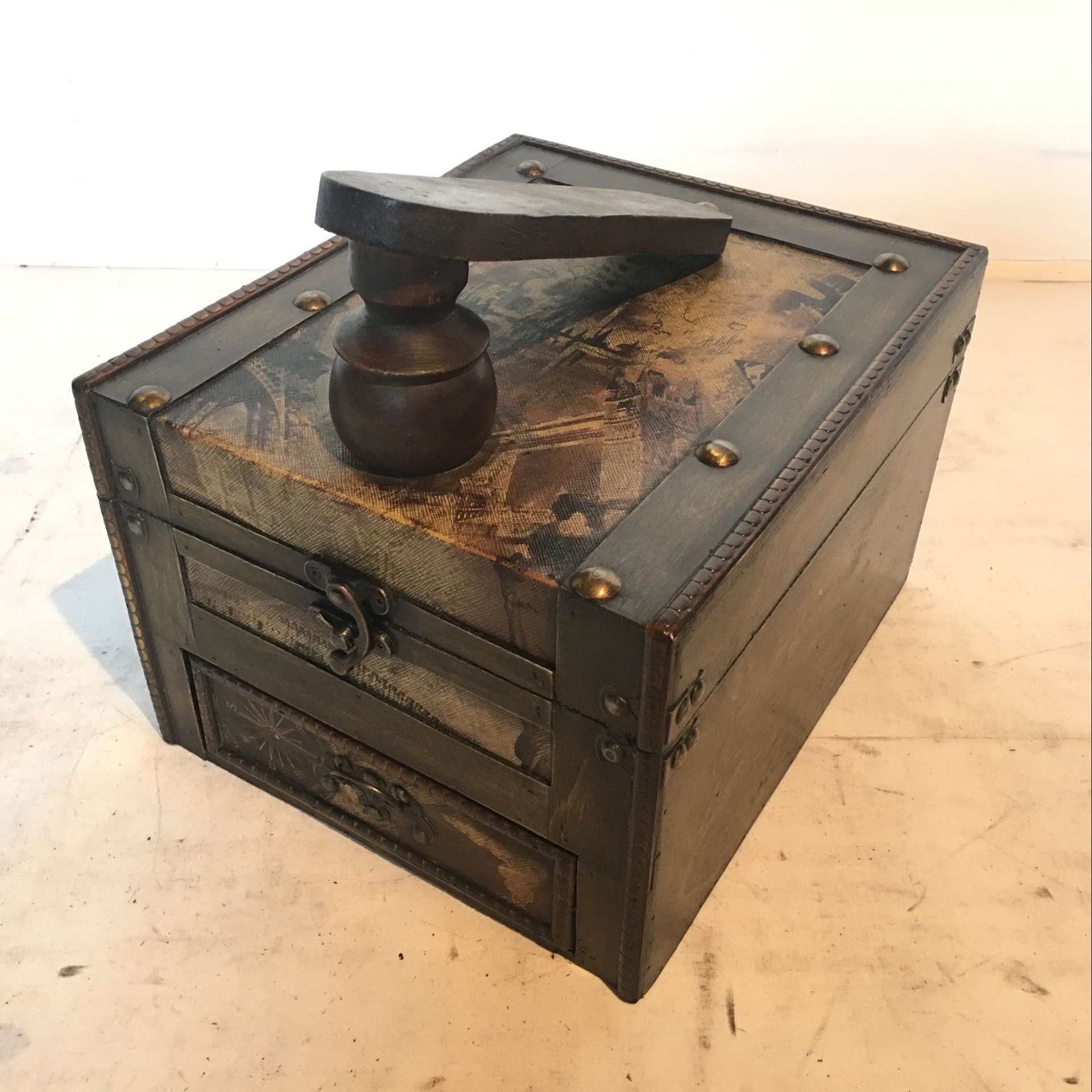低价销售复古擦鞋箱鞋油盒擦鞋店工具箱擦鞋噔可定制销售擦鞋脚盒