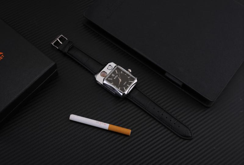 电子智能多功能手表点烟器男士石英腕表点烟器礼品防风打火机