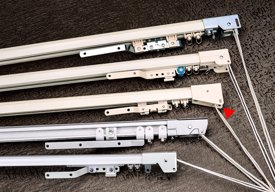 手动拉绳窗帘轨道开合帘轨道配件 酒店复式铝合金窗帘导轨大方轨