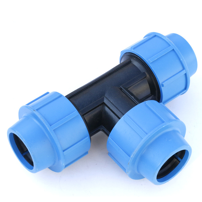 莱芜生产厂家批量出售各种pe快接管件 正三通 变径三通 规格齐全