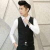 goods in stock wholesale spring and autumn Metrosexual suit Vest man leisure time Vest Korean Edition Self cultivation black Men's goods in stock wholesale spring and autumn Metrosexual suit Vest man leisure time Vest Korean Edition Self cultivation black Men's