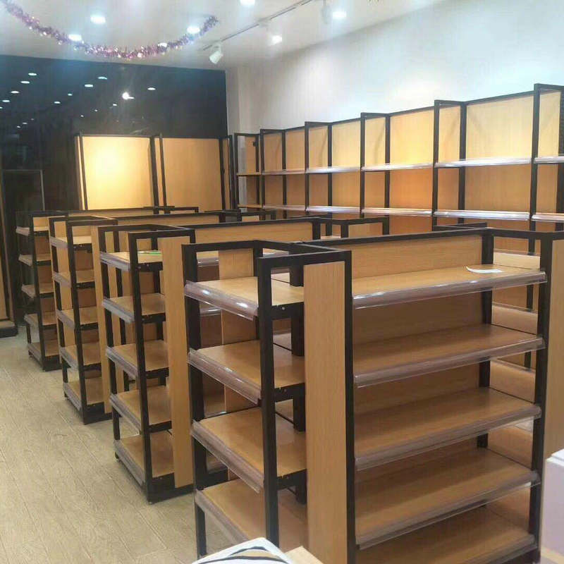 直销钢结构超市货架面包架展柜定制 超市水果便利店货架展示架