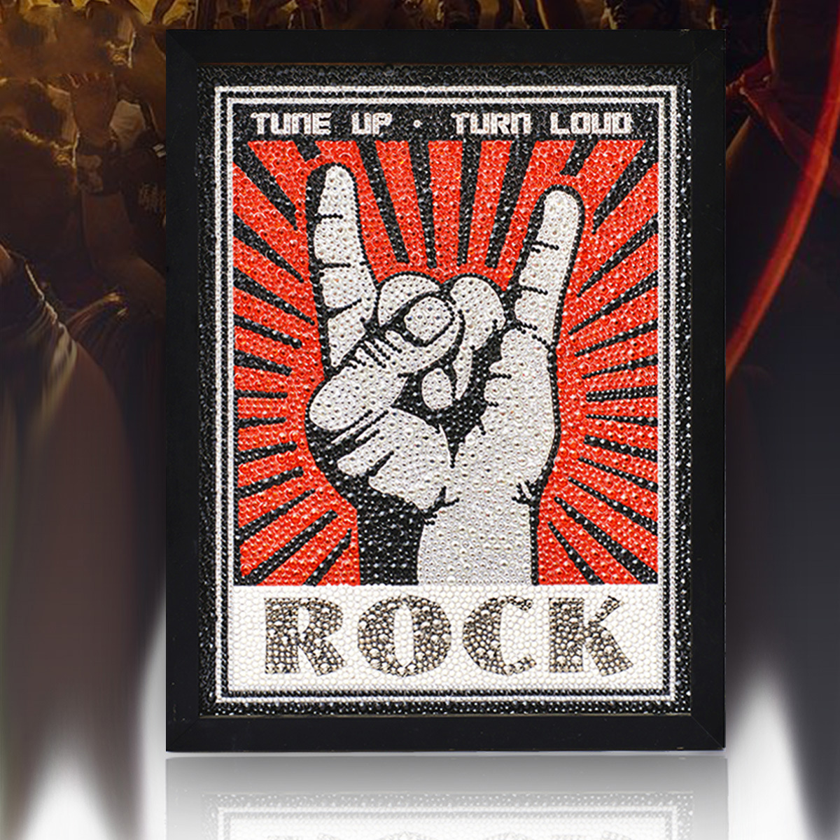 rock钻石画摇滚砖石绣金属礼人物客厅手工贴点钻十字绣缝纫机乐队