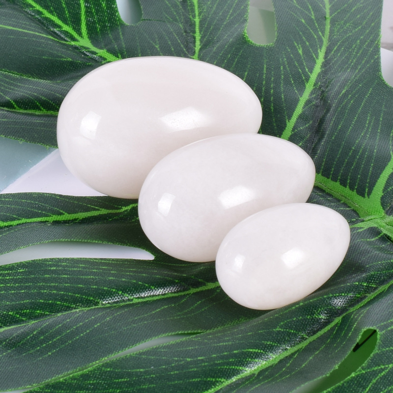 玉石阴户蛋 白玉鸡蛋 凯格尔训练球产后恢复 家居蛋形摆件 手把件