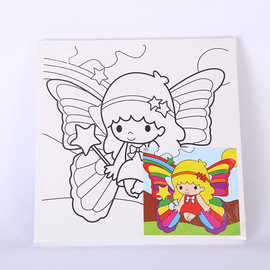 趣味亲子创意油画 博特油画儿童画板 30*30涂鸦画亲子互动手工diy