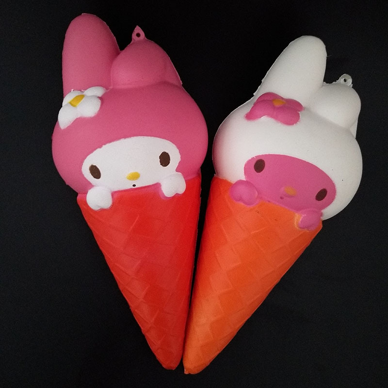 现货pu慢回弹冰激凌玩具模型 超大仿真兔子冰淇淋带香squishy