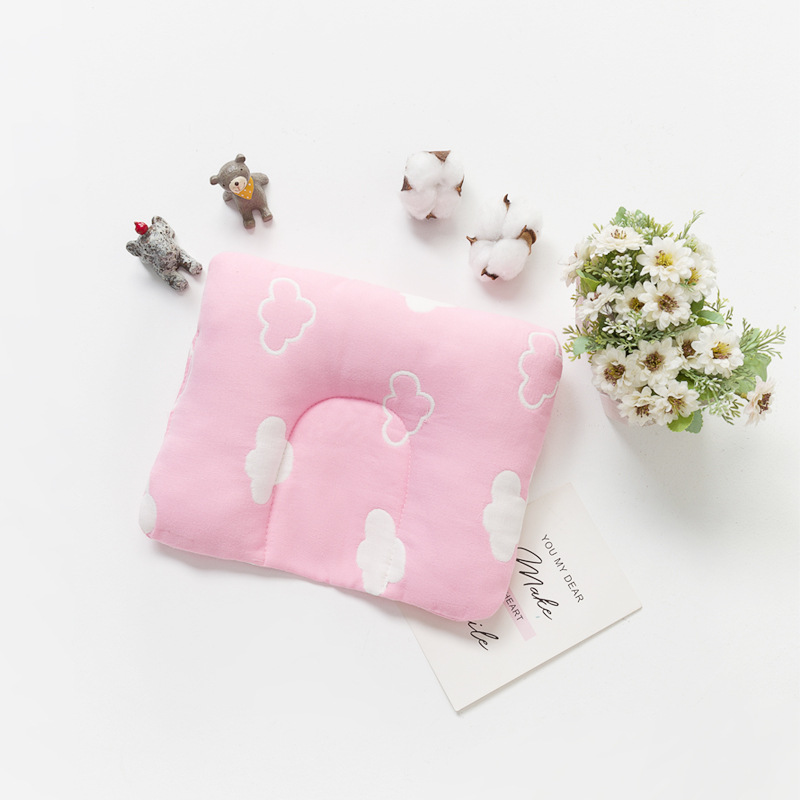 Pig Xiaotao Baby Pillow Head 0-1 Years Old Four Seasons Jacquard Gauze Baby Pillow U-Shape Pillow Maternal and Child Supplies Baby Pillow