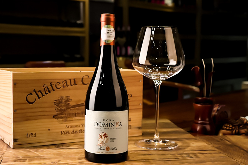 供应智利进口红酒多明戈窖藏西拉红葡萄酒14度干红750m