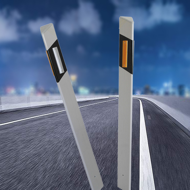 玻璃钢柱式轮廓标警示柱 高速公路护栏pvc立柱式护栏三角轮廓标