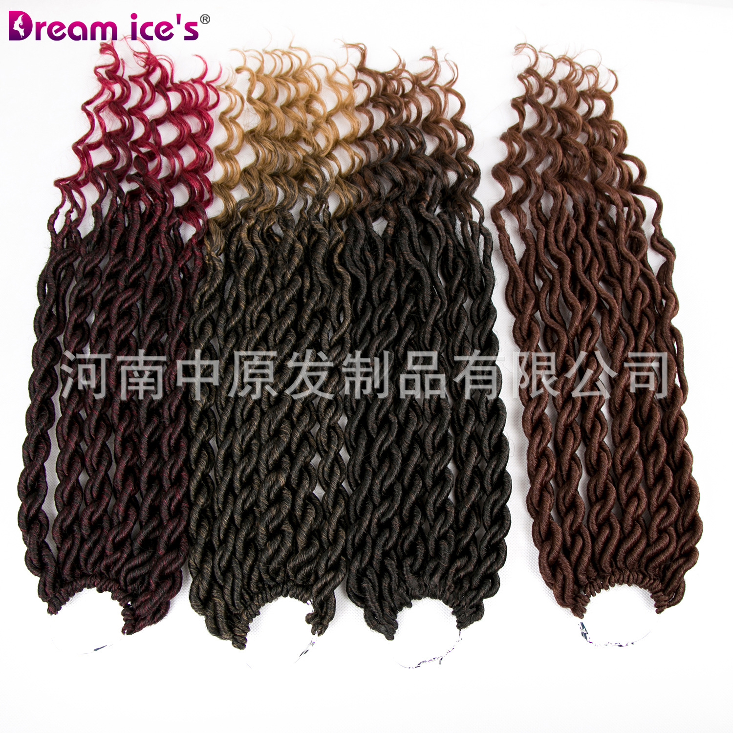假发 长卷发非洲假发脏辫 化纤钩针发 faux locs hair